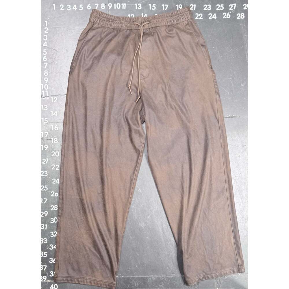 Zara Brown Soft Touch Wide Leg Drawstring Trousers Size M - Picture 2 of 6